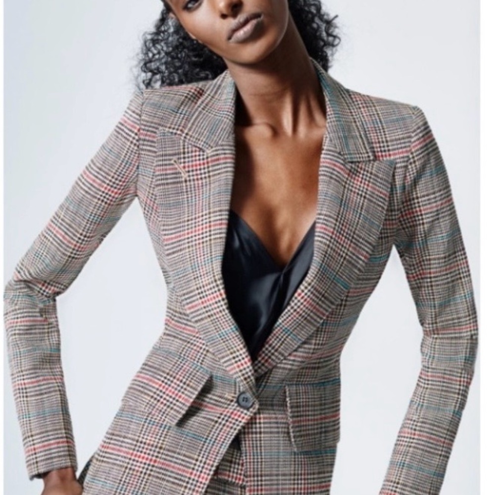 Smythe Multicolor Plaid Blazer size 4